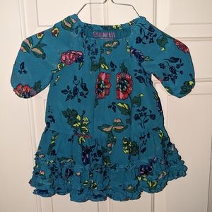 Blue Flowered Dress 18M - Genuine Kids from OshKosh